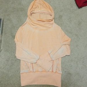 Distressed Fox Racing cowl neck hoodie